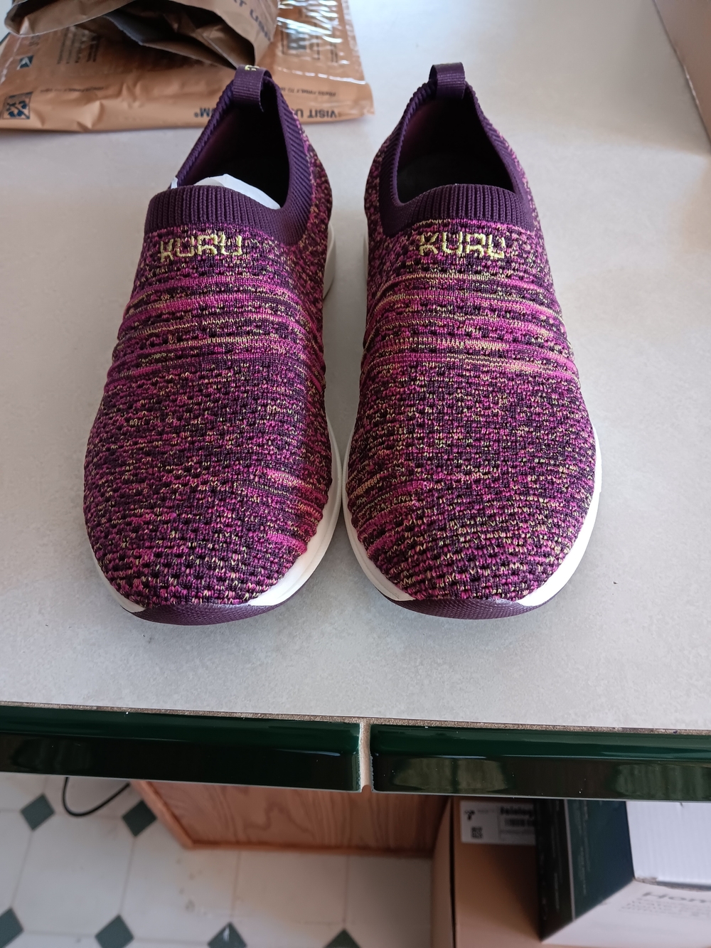 KURU Women's Slip-On Knit Sneaker — Purple Size 7.5facilities. Brand New